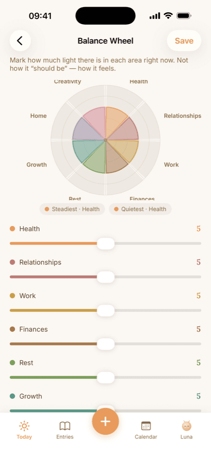 The balance wheel in Lanternly's Feelings path